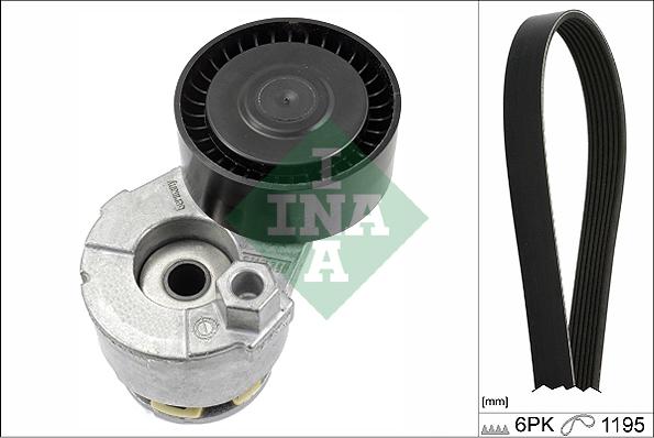 INA 529 0117 10 - Поликлиновый ременный комплект www.autospares.lv