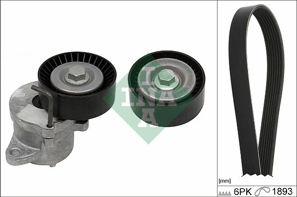 INA 529 0349 10 - Поликлиновый ременный комплект www.autospares.lv