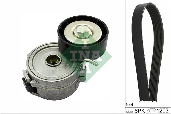 INA 529 0357 10 - Поликлиновый ременный комплект www.autospares.lv