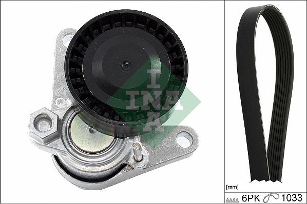 INA 529 0367 10 - Поликлиновый ременный комплект www.autospares.lv