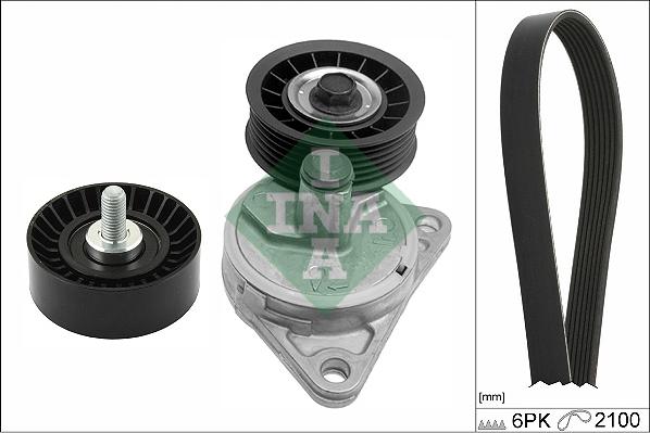 INA 529 0385 10 - Поликлиновый ременный комплект www.autospares.lv