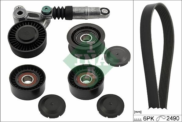 INA 529 0209 10 - Поликлиновый ременный комплект www.autospares.lv