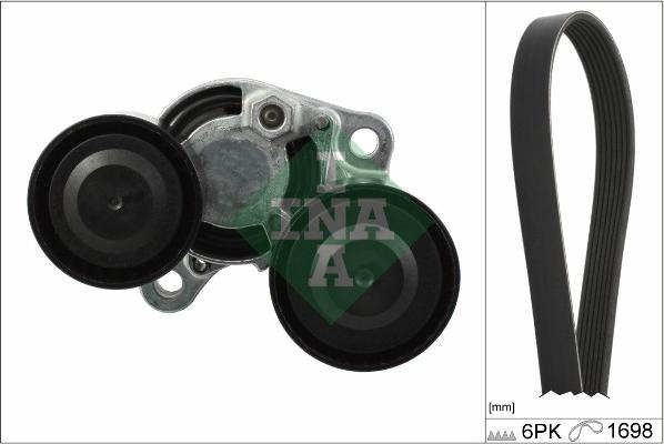 INA 529 0206 10 - Поликлиновый ременный комплект www.autospares.lv