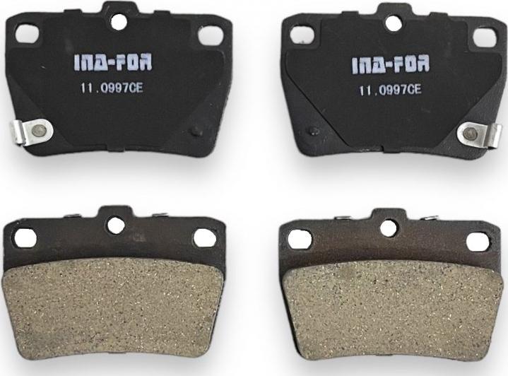 INA-FOR INF11.0997 - Bremžu uzliku kompl., Disku bremzes www.autospares.lv