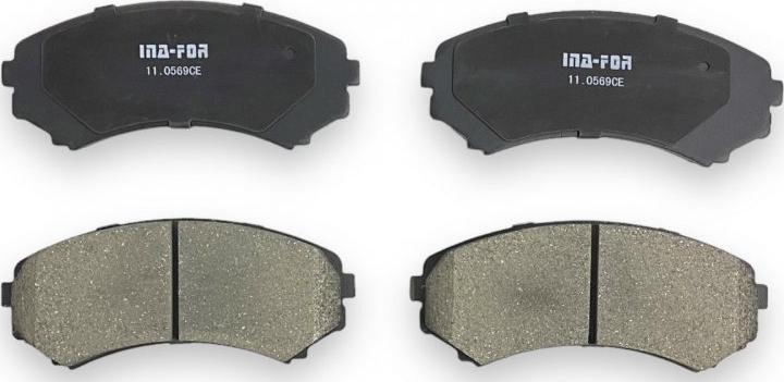 INA-FOR INF11.0569 - Brake Pad Set, disc brake www.autospares.lv