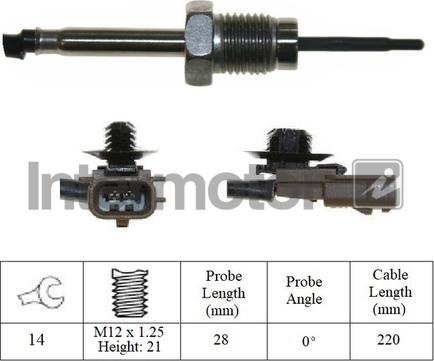 INTERMOTOR 27298 - Датчик, температура выхлопных газов www.autospares.lv