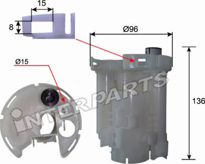 InterParts IPFT102 - Degvielas filtrs www.autospares.lv