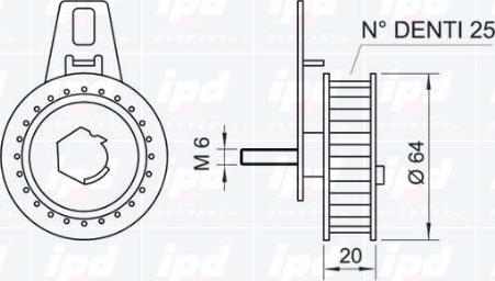 IPD 14-0992 - Spriegotājrullītis, Gāzu sadales mehānisma piedziņas siksna www.autospares.lv