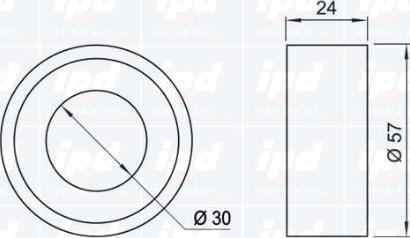 IPD 14-0903 - Натяжной ролик, зубчатый ремень ГРМ www.autospares.lv