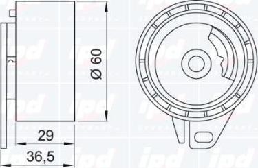 IPD 14-0929 - Spriegotājrullītis, Gāzu sadales mehānisma piedziņas siksna www.autospares.lv