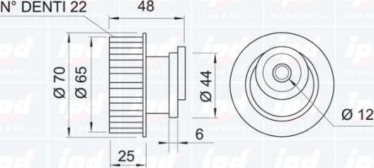 IPD 14-0497 - Spriegotājrullītis, Gāzu sadales mehānisma piedziņas siksna autospares.lv