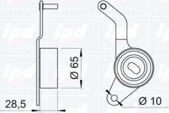 IPD 14-0456 - Spriegotājrullītis, Gāzu sadales mehānisma piedziņas siksna autospares.lv