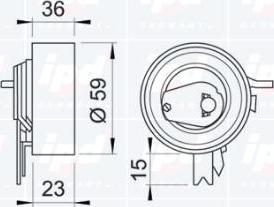 IPD 14-0450 - Spriegotājrullītis, Gāzu sadales mehānisma piedziņas siksna www.autospares.lv