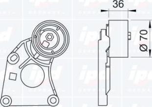 IPD 14-0544 - Tensioner Lever, timing belt www.autospares.lv