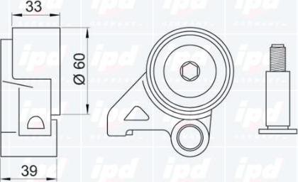 IPD 14-0558 - Spriegotājrullītis, Gāzu sadales mehānisma piedziņas siksna www.autospares.lv