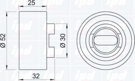 IPD 14-0566 - Spriegotājrullītis, Gāzu sadales mehānisma piedziņas siksna www.autospares.lv