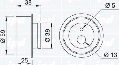 IPD 14-0509 - Spriegotājrullītis, Gāzu sadales mehānisma piedziņas siksna autospares.lv