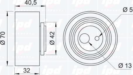 IPD 14-0518 - Spriegotājrullītis, Gāzu sadales mehānisma piedziņas siksna www.autospares.lv