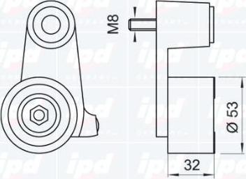 IPD 14-0609 - Spriegotājrullītis, Gāzu sadales mehānisma piedziņas siksna www.autospares.lv