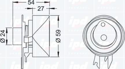 IPD 14-0090 - Spriegotājrullītis, Gāzu sadales mehānisma piedziņas siksna autospares.lv