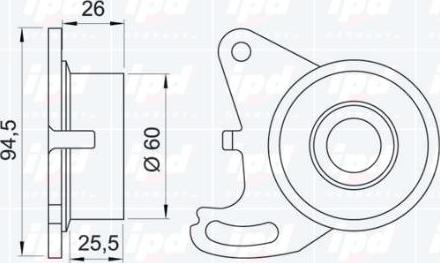 IPD 14-0191 - Tensioner Pulley, timing belt www.autospares.lv