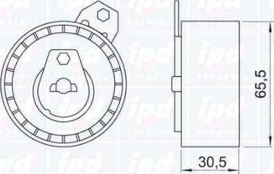 IPD 14-0165 - Spriegotājrullītis, Gāzu sadales mehānisma piedziņas siksna www.autospares.lv