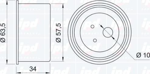 IPD 14-0188 - Spriegotājrullītis, Gāzu sadales mehānisma piedziņas siksna www.autospares.lv