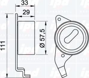 IPD 14-0801 - Spriegotājrullītis, Gāzu sadales mehānisma piedziņas siksna autospares.lv