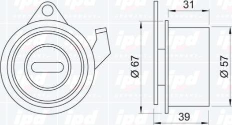 IPD 14-0830 - Spriegotājrullītis, Gāzu sadales mehānisma piedziņas siksna www.autospares.lv