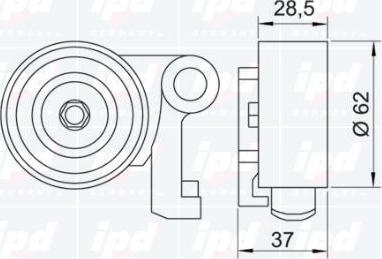 IPD 14-0837 - Spriegotājrullītis, Gāzu sadales mehānisma piedziņas siksna www.autospares.lv