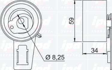 IPD 14-0380 - Spriegotājrullītis, Gāzu sadales mehānisma piedziņas siksna www.autospares.lv