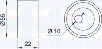 IPD 14-0334 - Spriegotājrullītis, Gāzu sadales mehānisma piedziņas siksna www.autospares.lv