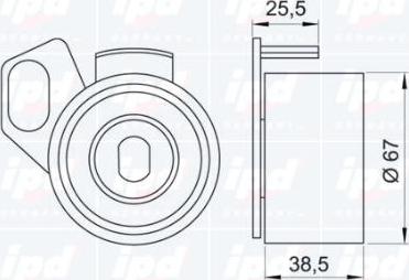 IPD 14-0253 - Spriegotājrullītis, Gāzu sadales mehānisma piedziņas siksna www.autospares.lv