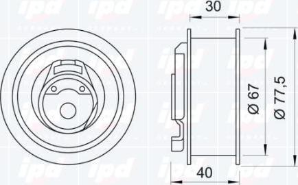 IPD 14-0261 - Spriegotājrullītis, Gāzu sadales mehānisma piedziņas siksna autospares.lv