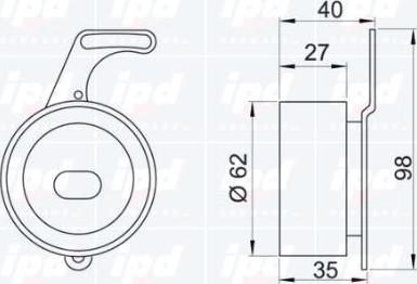 IPD 14-0704 - Spriegotājrullītis, Gāzu sadales mehānisma piedziņas siksna autospares.lv