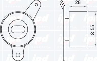 IPD 14-0710 - Spriegotājrullītis, Gāzu sadales mehānisma piedziņas siksna www.autospares.lv