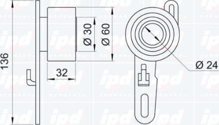 IPD 14-0782 - Spriegotājrullītis, Gāzu sadales mehānisma piedziņas siksna www.autospares.lv