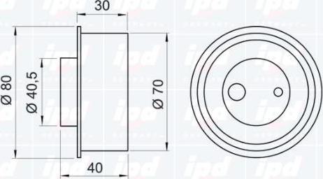 IPD 14-0722 - Spriegotājrullītis, Gāzu sadales mehānisma piedziņas siksna www.autospares.lv