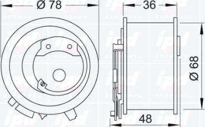 IPD 14-1001 - Натяжной ролик, зубчатый ремень ГРМ www.autospares.lv