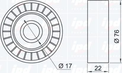 IPD 14-1024 - Parazīt / Vadrullītis, Ķīļrievu siksna www.autospares.lv