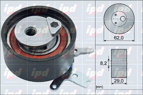 IPD 15-4082 - Spriegotājrullītis, Gāzu sadales mehānisma piedziņas siksna www.autospares.lv