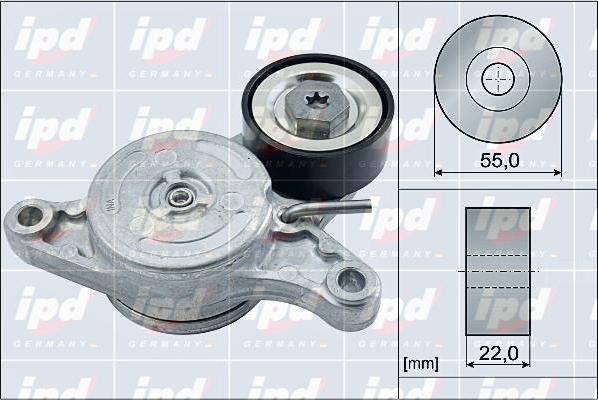 IPD 15-4036 - Belt Tensioner, v-ribbed belt www.autospares.lv