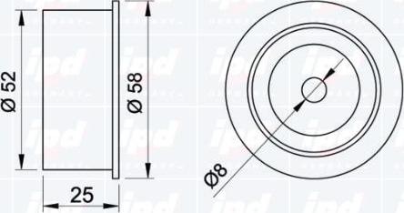 IPD 15-0454 - Deflection / Guide Pulley, timing belt www.autospares.lv