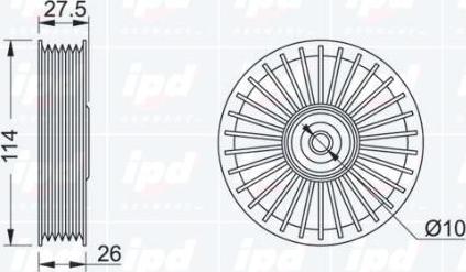 IPD 15-0430 - Parazīt / Vadrullītis, Ķīļrievu siksna www.autospares.lv