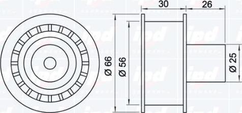 IPD 15-0091 - Deflection / Guide Pulley, timing belt www.autospares.lv