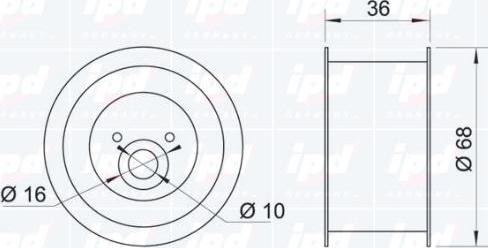 IPD 15-0182 - Deflection / Guide Pulley, timing belt www.autospares.lv