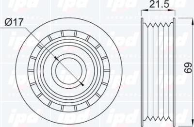 IPD 15-1030 - Parazīt / Vadrullītis, Ķīļrievu siksna www.autospares.lv