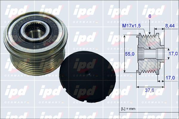 IPD 15-3968 - Piedziņas skriemelis, Ģenerators autospares.lv