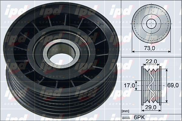 IPD 15-3906 - Parazīt / Vadrullītis, Ķīļrievu siksna www.autospares.lv