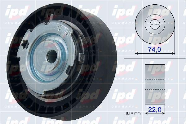 IPD 15-3901 - Spriegotājrullītis, Gāzu sadales mehānisma piedziņas siksna www.autospares.lv